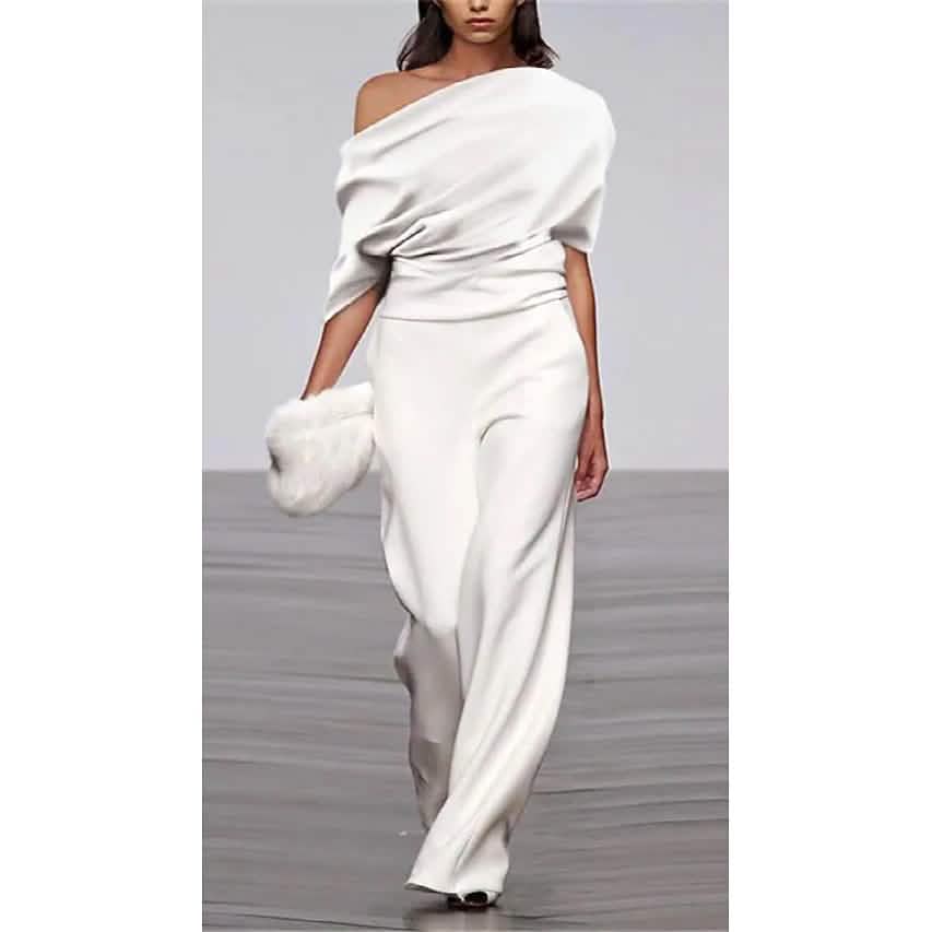 Athena Draped Evening Jumpsuit